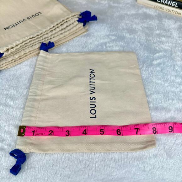 Louis Vuitton Drawstring Dust Bag Fit Compact Accessories 8” X 7.75” EXCELLENT - Picture 4 of 4